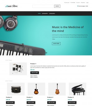 Music Store - Music Instruments Magento Responsive Theme