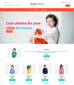 Super Kids- Kids Clothing Responsive Magento Theme