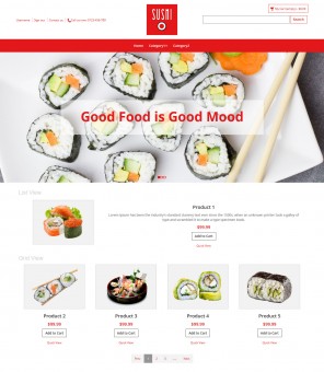 Sushi- Sushi Foods Responsive Prestashop Theme
