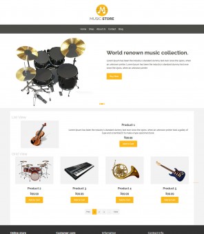 Music Store- Music Instruments Responsive WooCommerce Theme