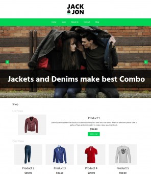 Jack & Jon- Clothing Responsive WooCommerce Theme