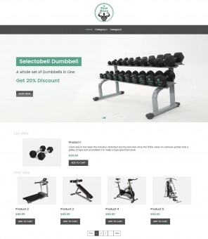 Gym Store - Fitness Equipment Shop Responsvie VirtueMart Template