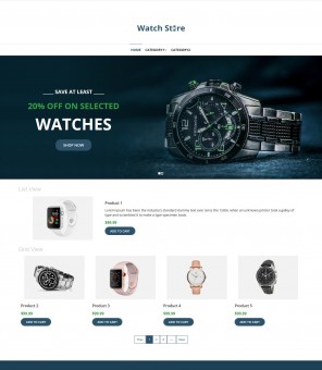 Watch Store - Watch Shop Responsive VirtueMart Template