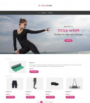 Yoga Store - Yoga Product Shop Responsive VirtueMart Template