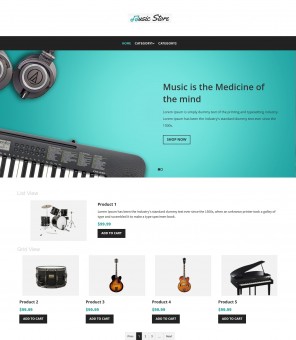 Music Store - Music Instruments Responsive VirtueMart Theme