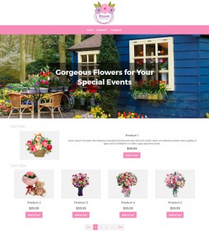 Bloom-Flower Shop Responsive VirtueMart Template