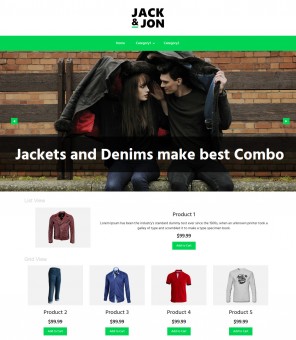 Jack & Jon- Clothing Responsive VirtueMart Template