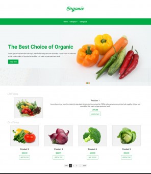 Organic- Organic Food Responsive VirtueMart Template