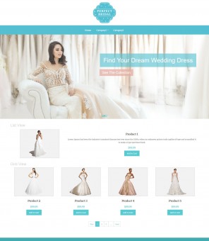 Perfect Bridal- Wedding Dresses Responsive VirtueMart Template