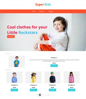Super Kids- Kids Clothing Responsive VirtueMart Template