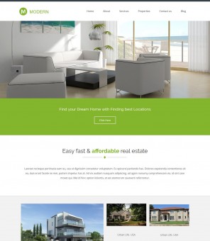 Modern - WordPress Theme for Real Estate/Interior Designs