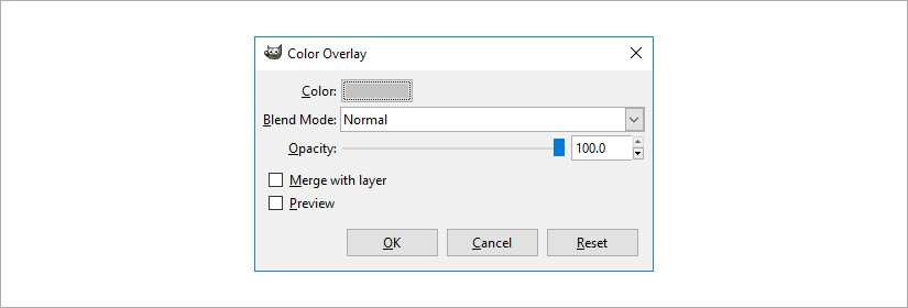 gimp layer effects plugin Color Overlay screenshot