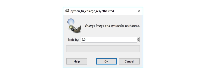 GIMP Resynthesizer plugin enlarge resythesized screenshot