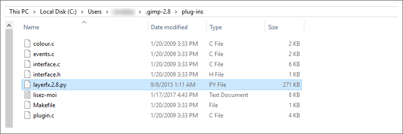 gimp layer effects plugin install windows