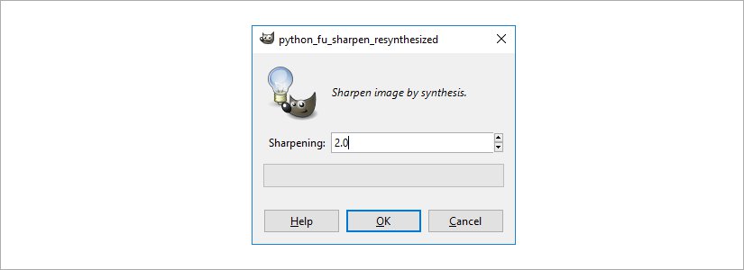 GIMP Resynthesizer plugin sharpen resynthesized screenshot