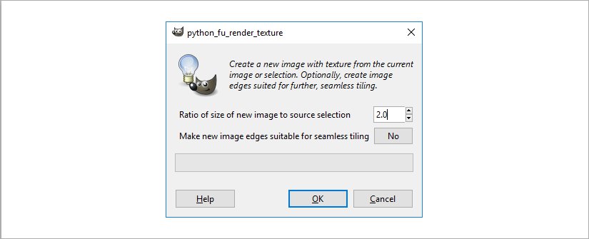 GIMP Resynthesizer plugin texture screenshot