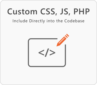 Custom CSS, JS og PHP