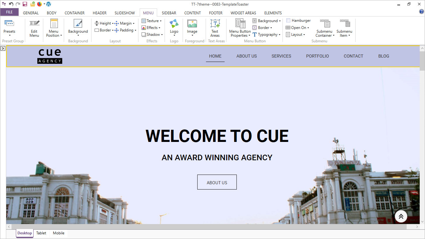 Screenshots TemplateToaster