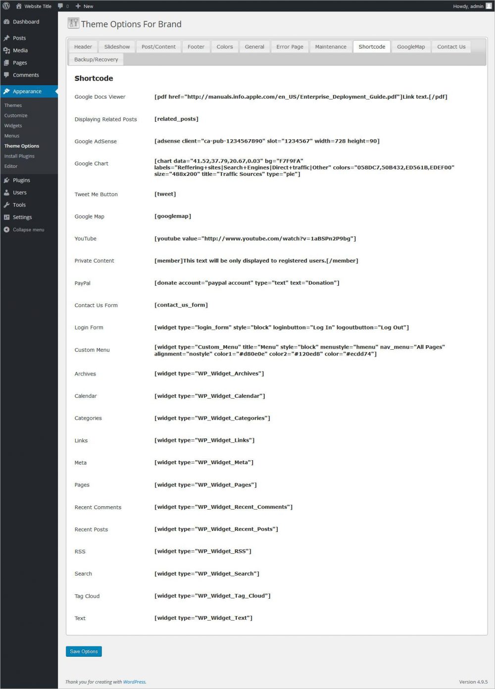 WordPress Theme Framework - TemplateToaster