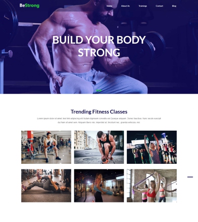 gym website template