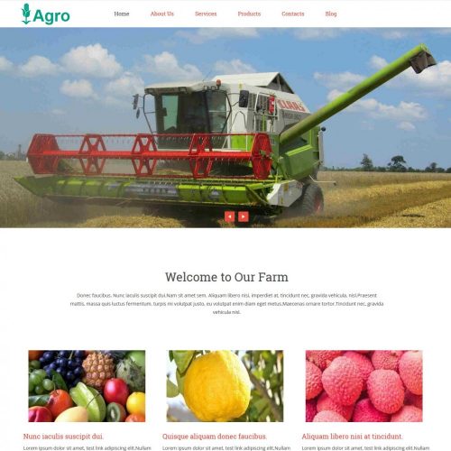 Agro free wordPress theme for farms and agriculture