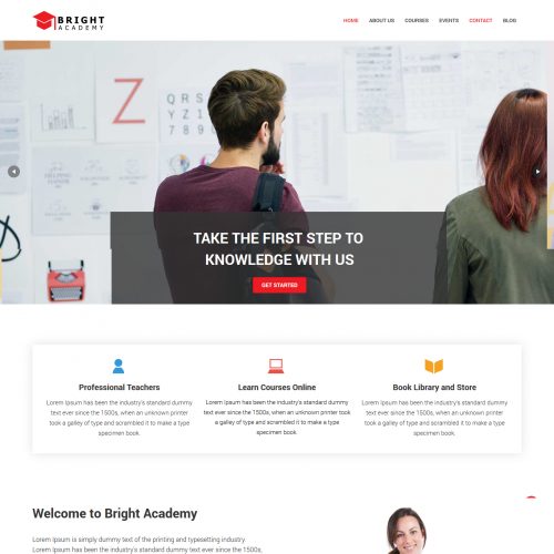 Bright Academy Learning Academy WordPress Theme