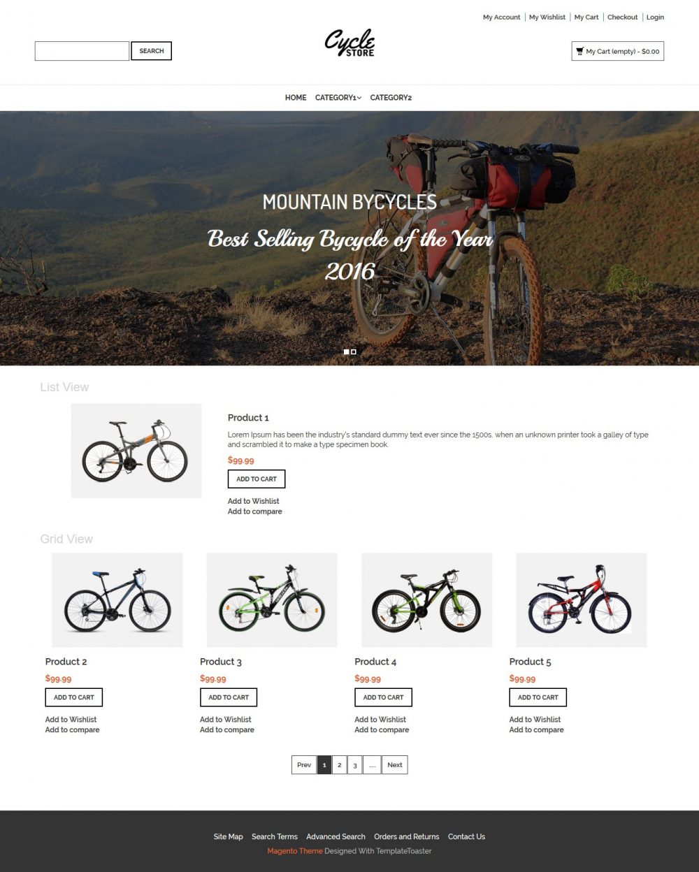Cycle Store Magento Theme