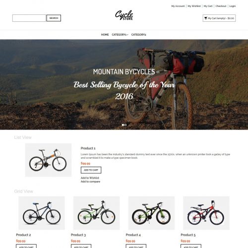 Cycle Store Magento Theme