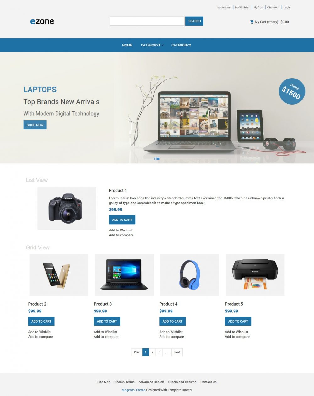 Ezone Electronic Shop Magento Theme