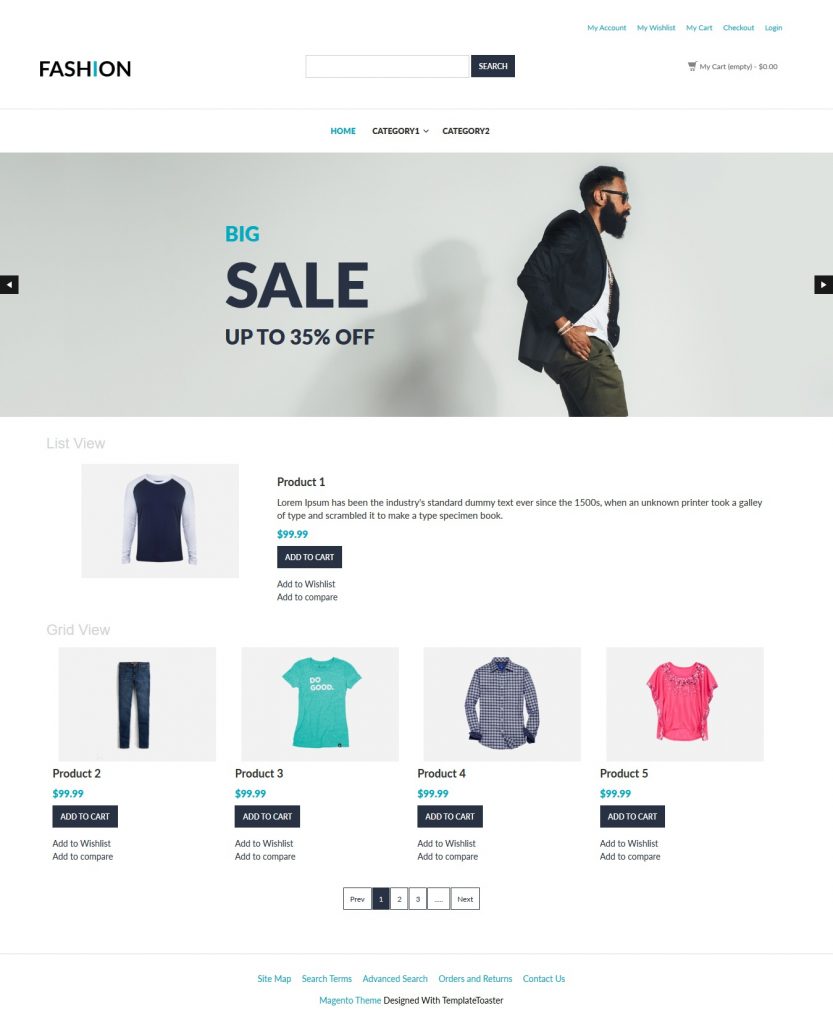 Fashion Clothing Shop Magento Theme - TemplateToaster