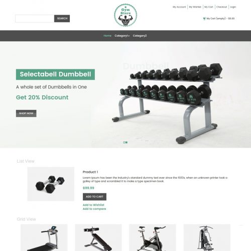 Gym Store Fitness Equipment Shop Magento Theme