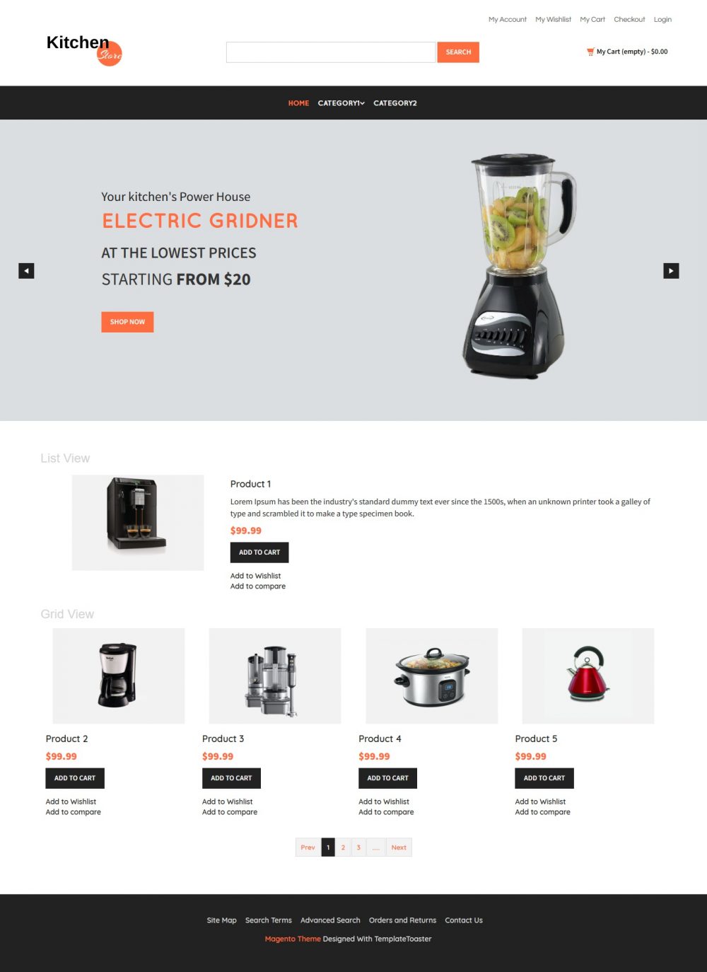 Kitchen Store Magento Theme