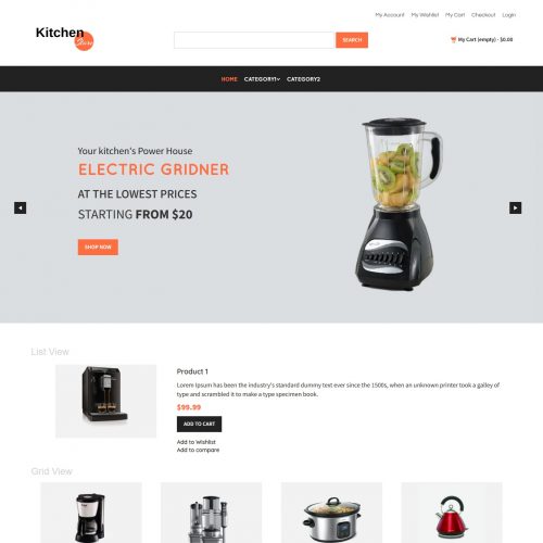 Kitchen Store Magento Theme