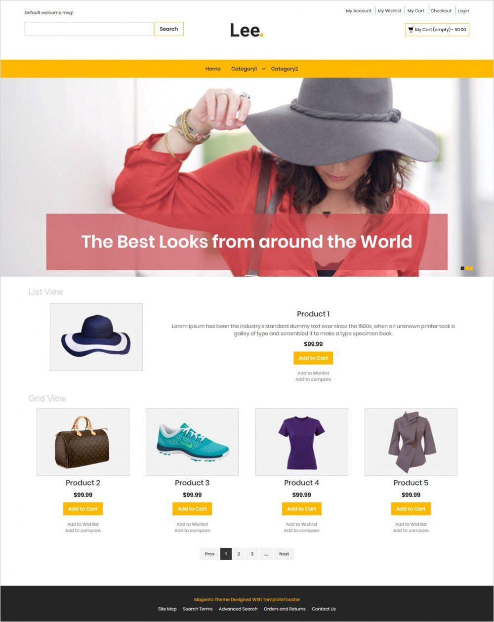 Lee clothing store magento theme