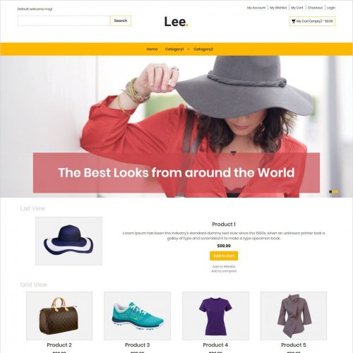 Lee clothing store magento theme