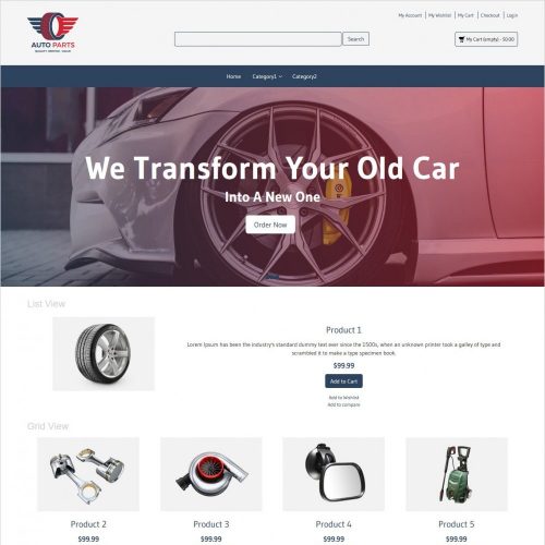 auto parts magento theme