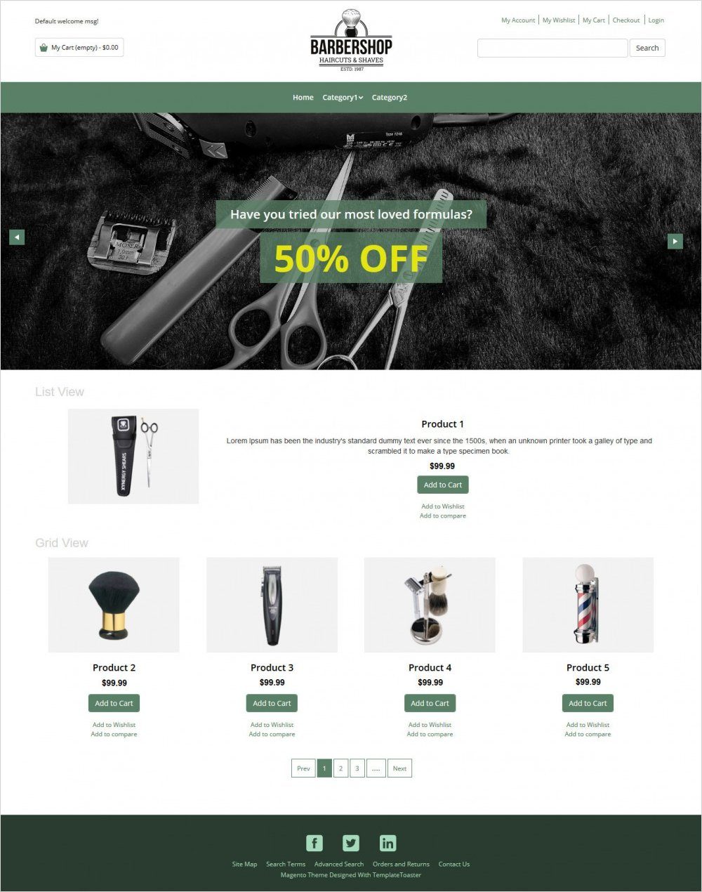 barber shop magento theme