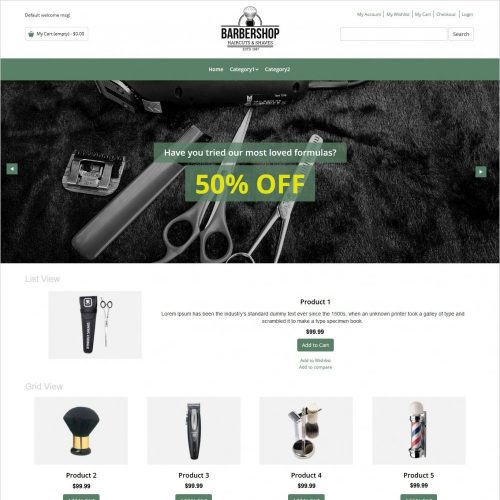 barber shop magento theme