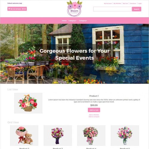 bloom florist magento theme