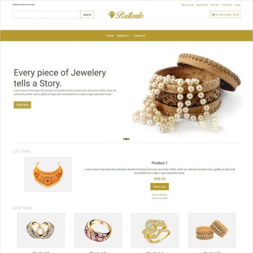 brillanto jewellery store magento theme