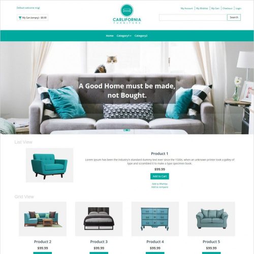 california furniture magento theme