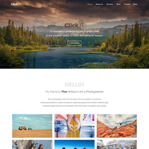 click it photography portfolio wordpress theme