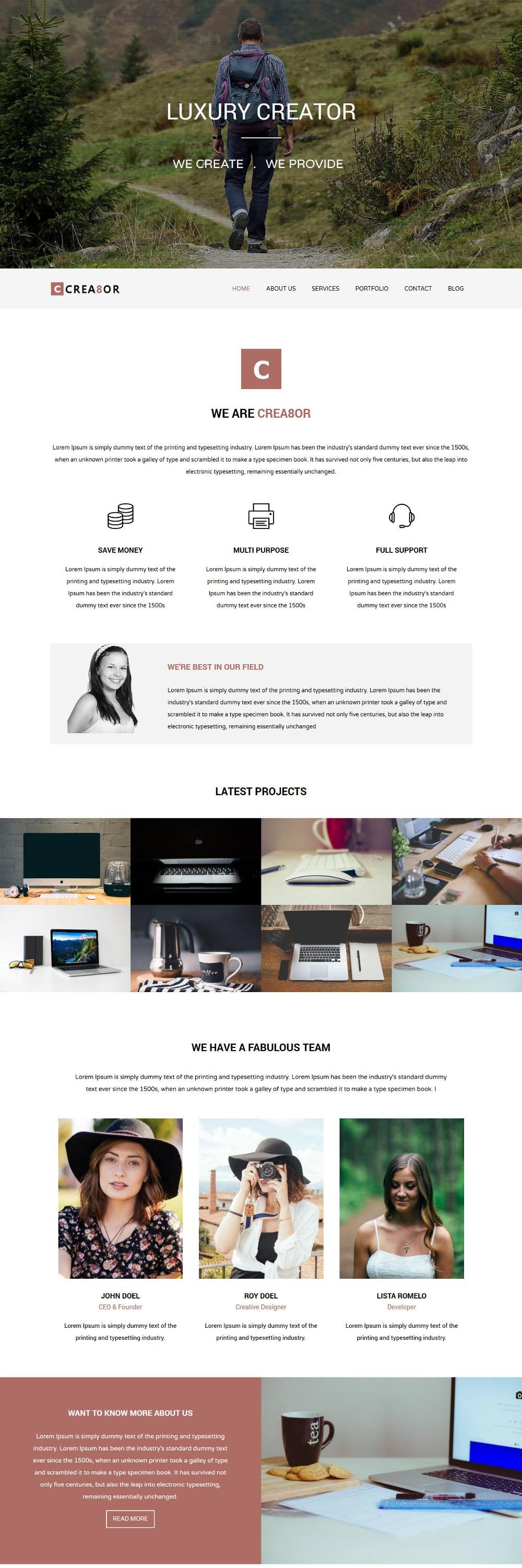 creator web Agency wordpress theme