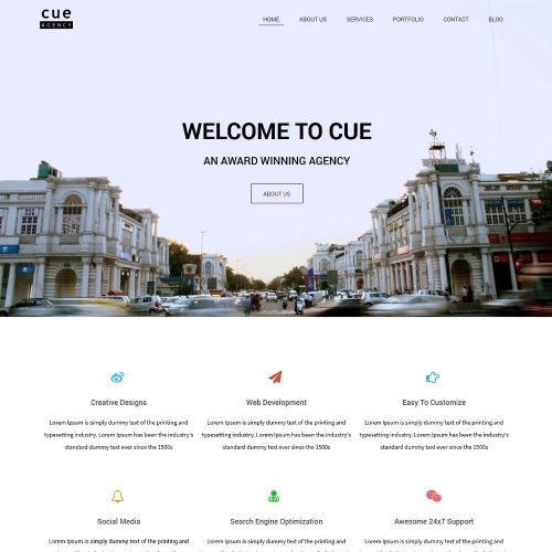 Cue Web Development Agency WordPress Theme