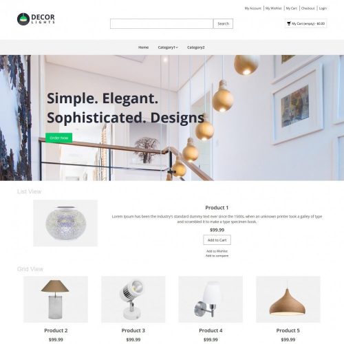 decor lights magento theme