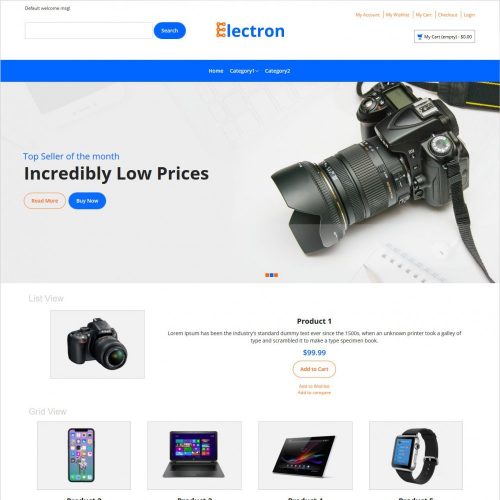 electronic store magento theme