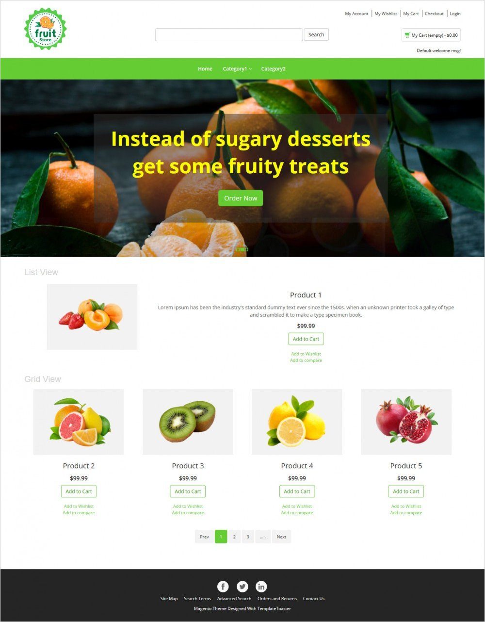 fruit store magento theme