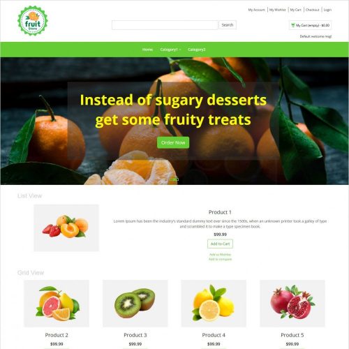 fruit store magento theme