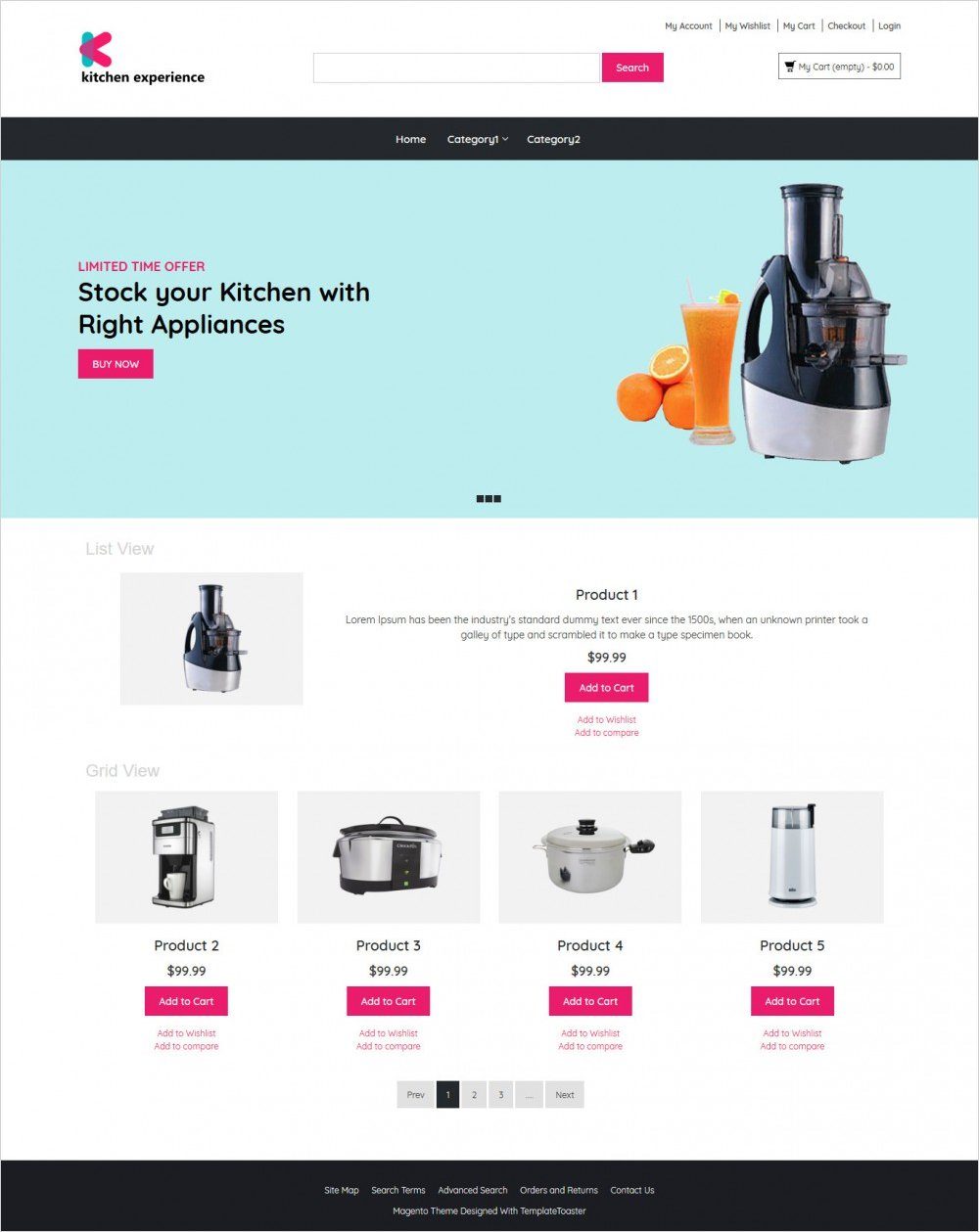 kitchen experience kitchen appliances magento theme