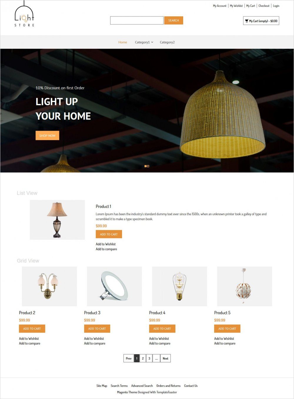 light store responsive magento theme